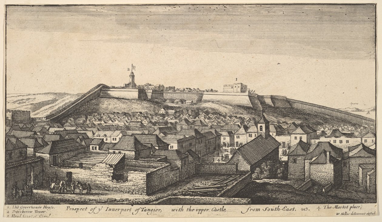 Prospettiva della parte interna di Tangeri, ca. 1670 da Wenceslaus Hollar