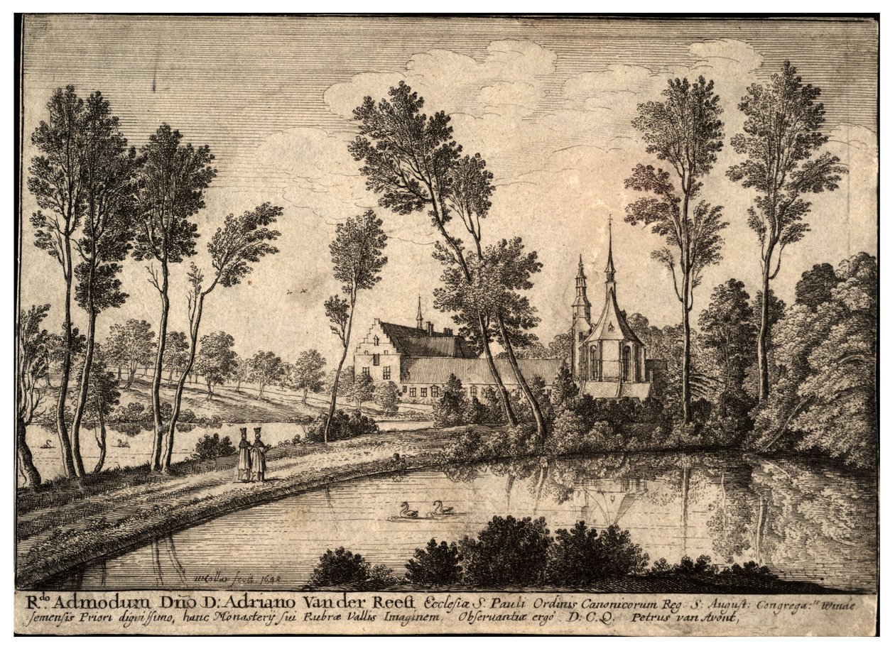 Abbazia di Rothendael. Stato 1 da Wenceslaus Hollar