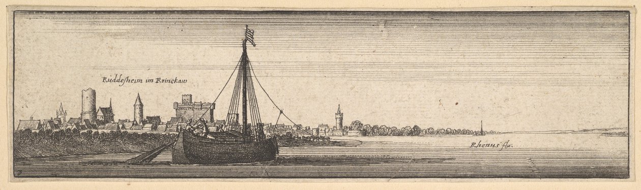 Rüdesheim da Wenceslaus Hollar