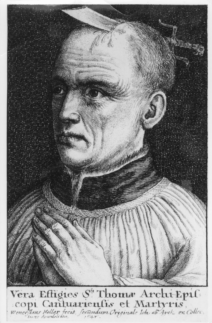 San Tommaso a Becket da Wenceslaus Hollar