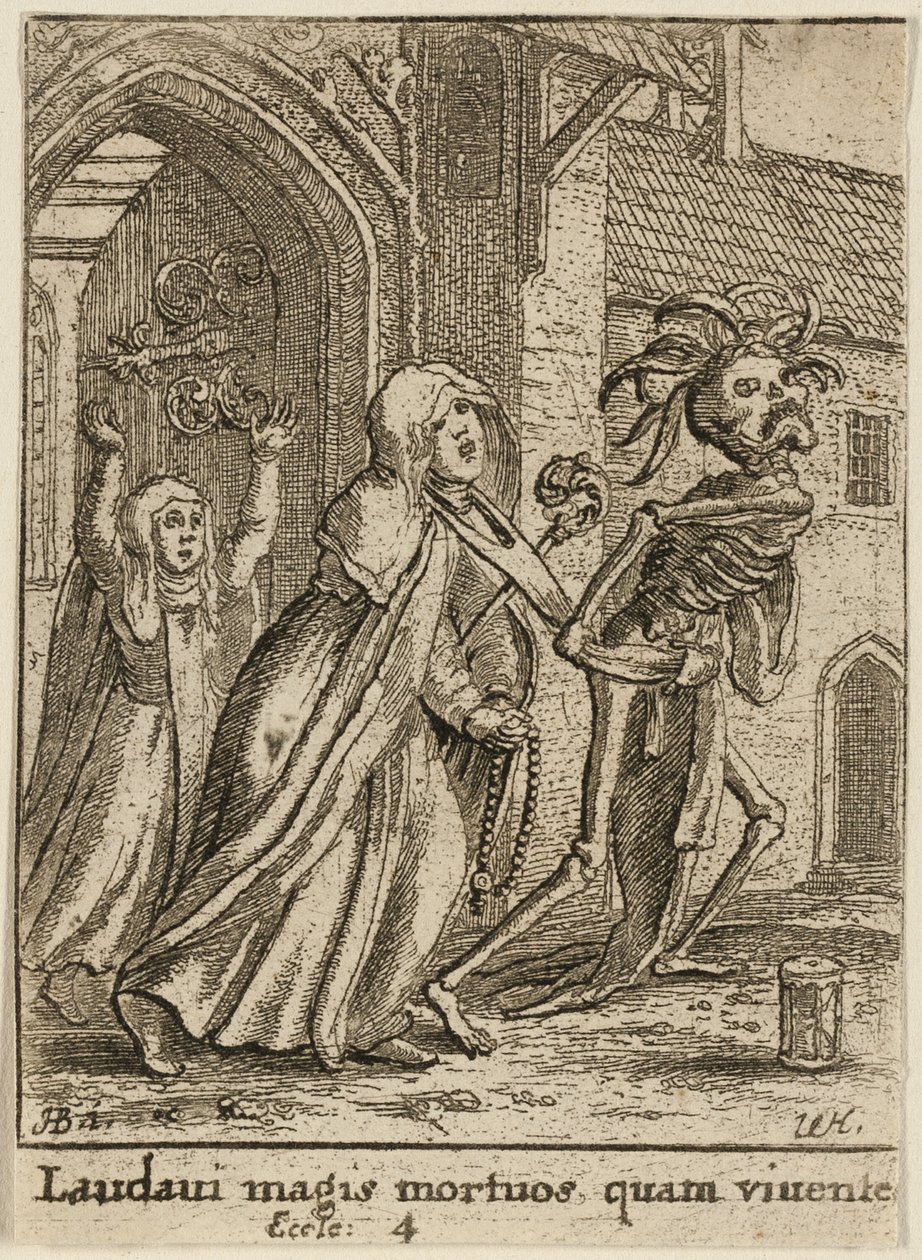 La badessa e la morte da Wenceslaus Hollar