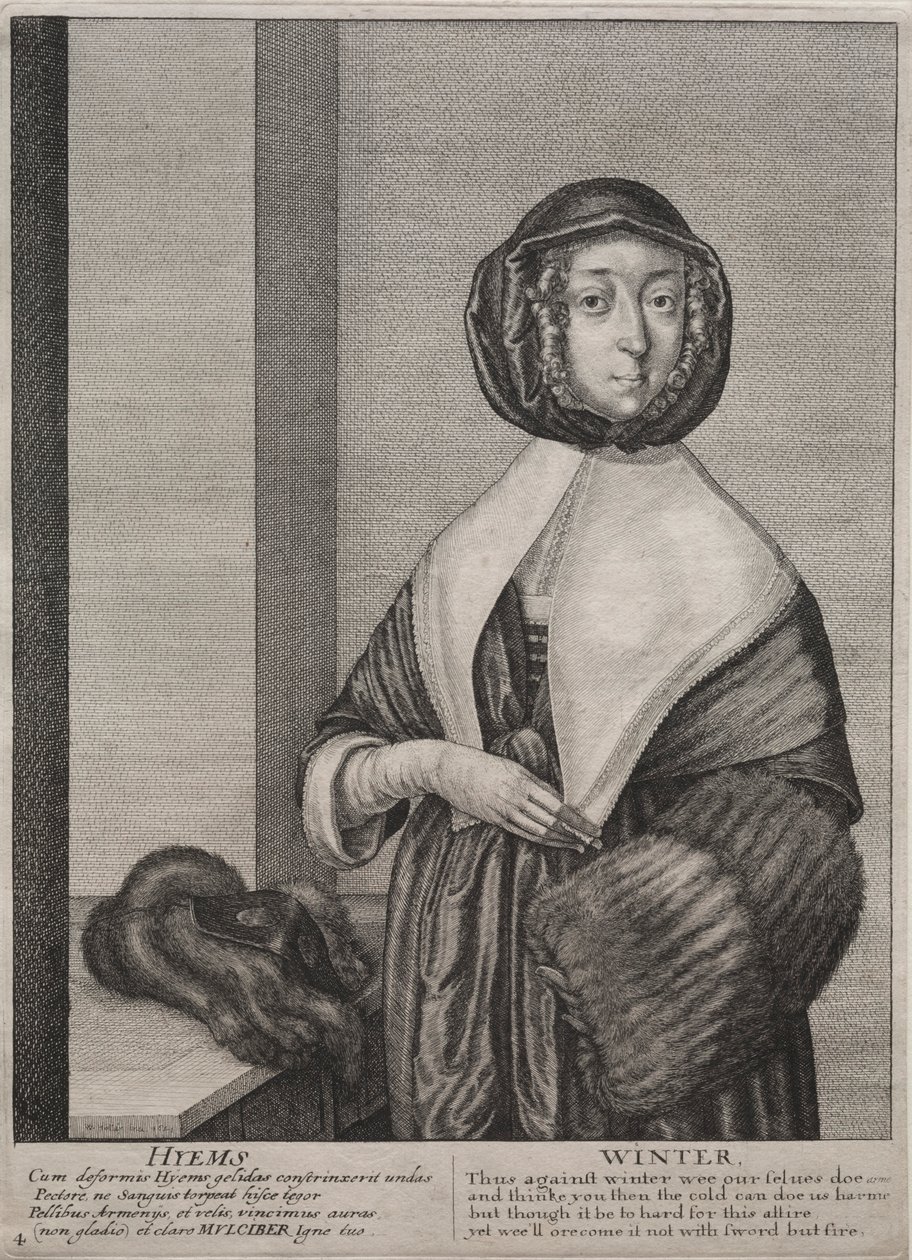 Le quattro stagioni: inverno, 1641 da Wenceslaus Hollar