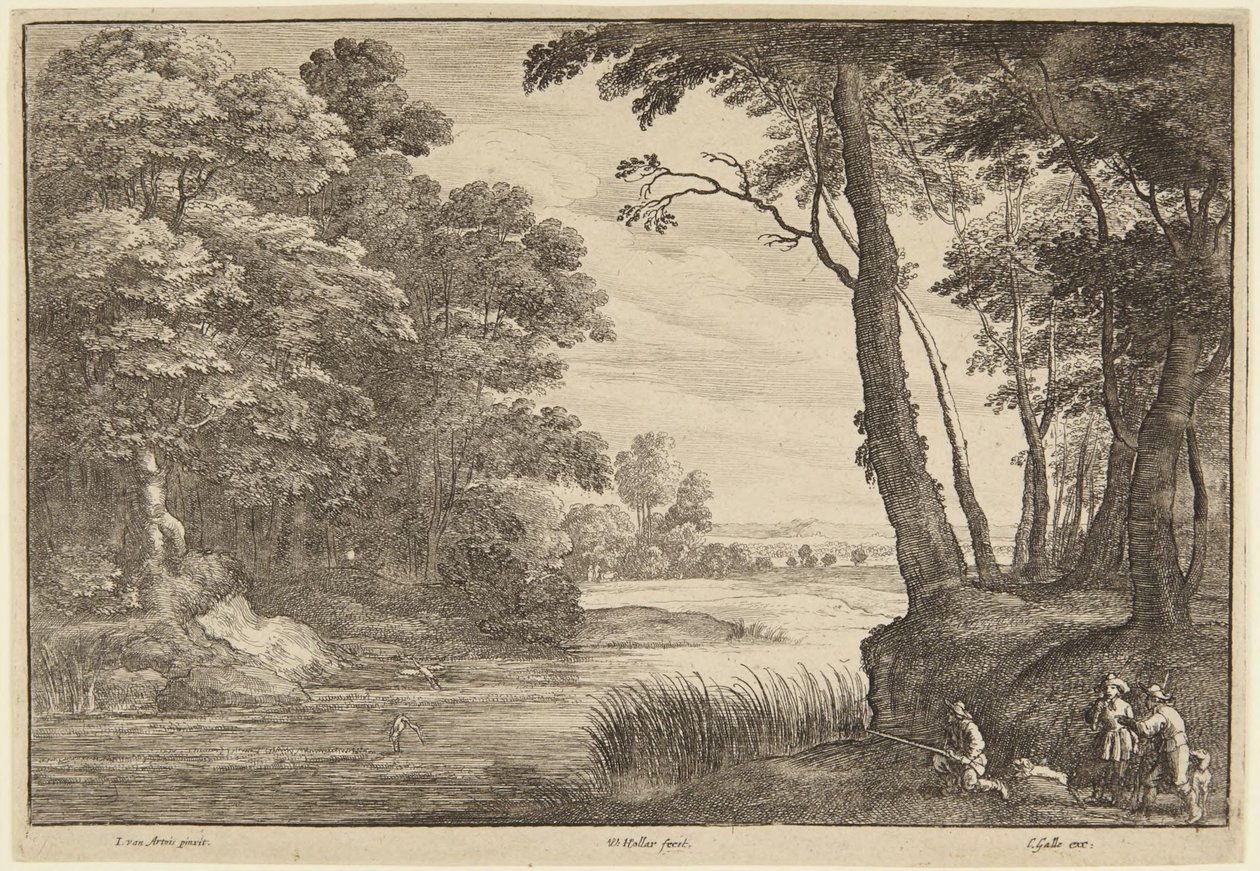 La caccia all’airone da Wenceslaus Hollar