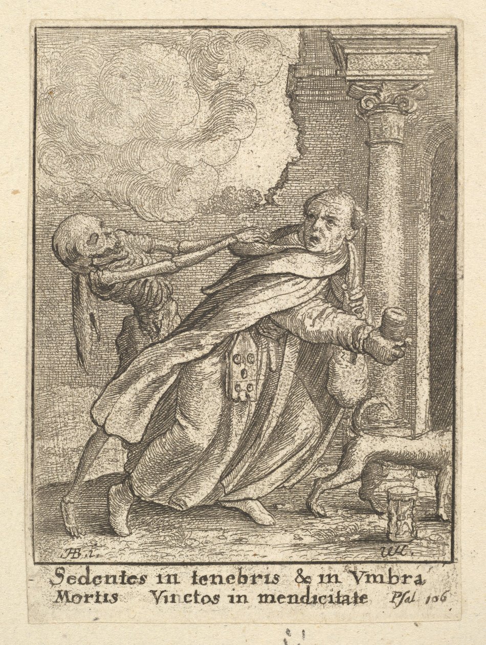 Il monaco, dalla Danza della Morte, 1651 da Wenceslaus Hollar