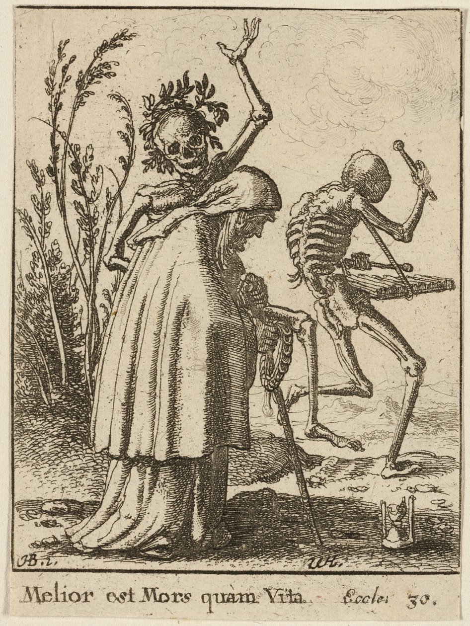La vecchia e la morte da Wenceslaus Hollar