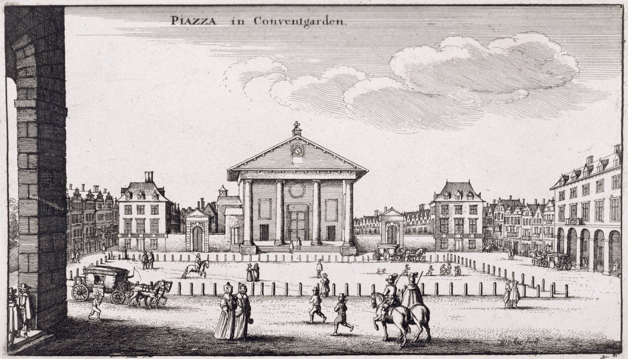 La Piazza a Covent Garden, 1647 da Wenceslaus Hollar