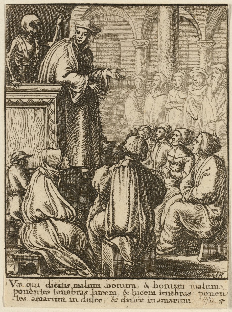 Il predicatore e la morte da Wenceslaus Hollar