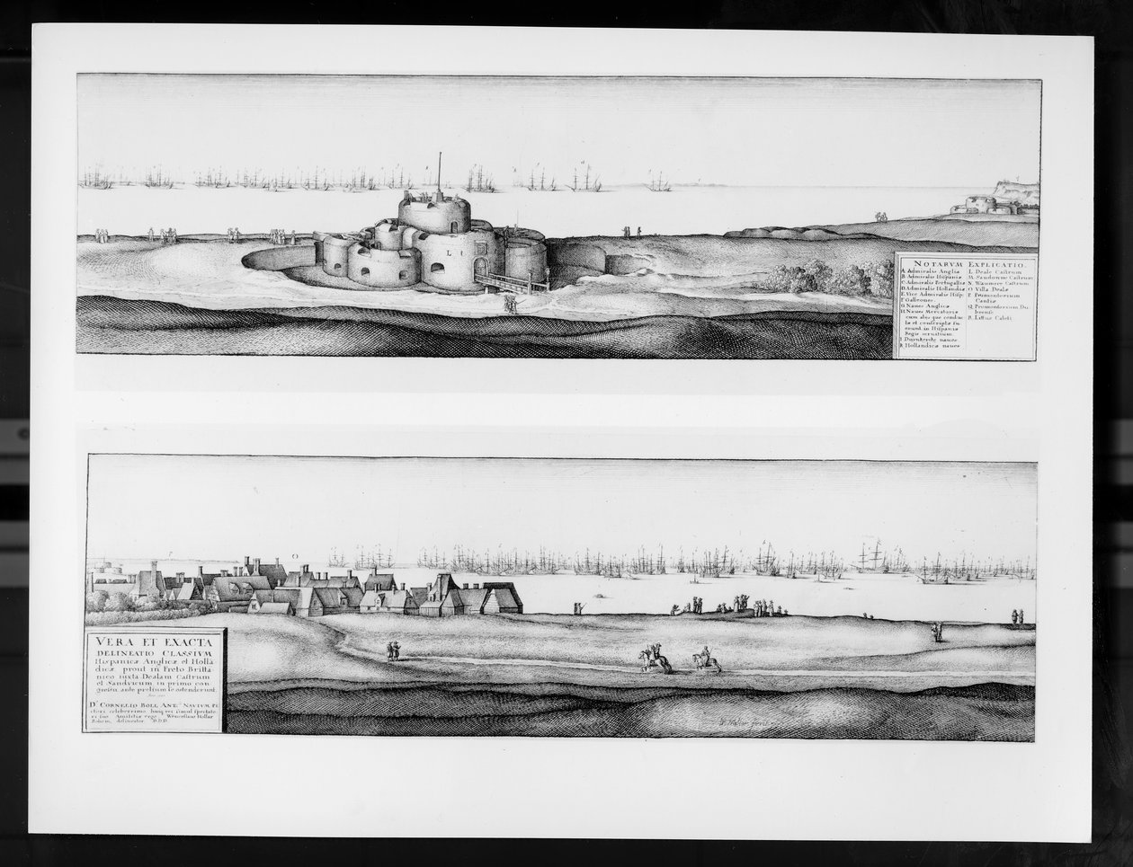 La città e il castello di Deal, Kent da Wenceslaus Hollar
