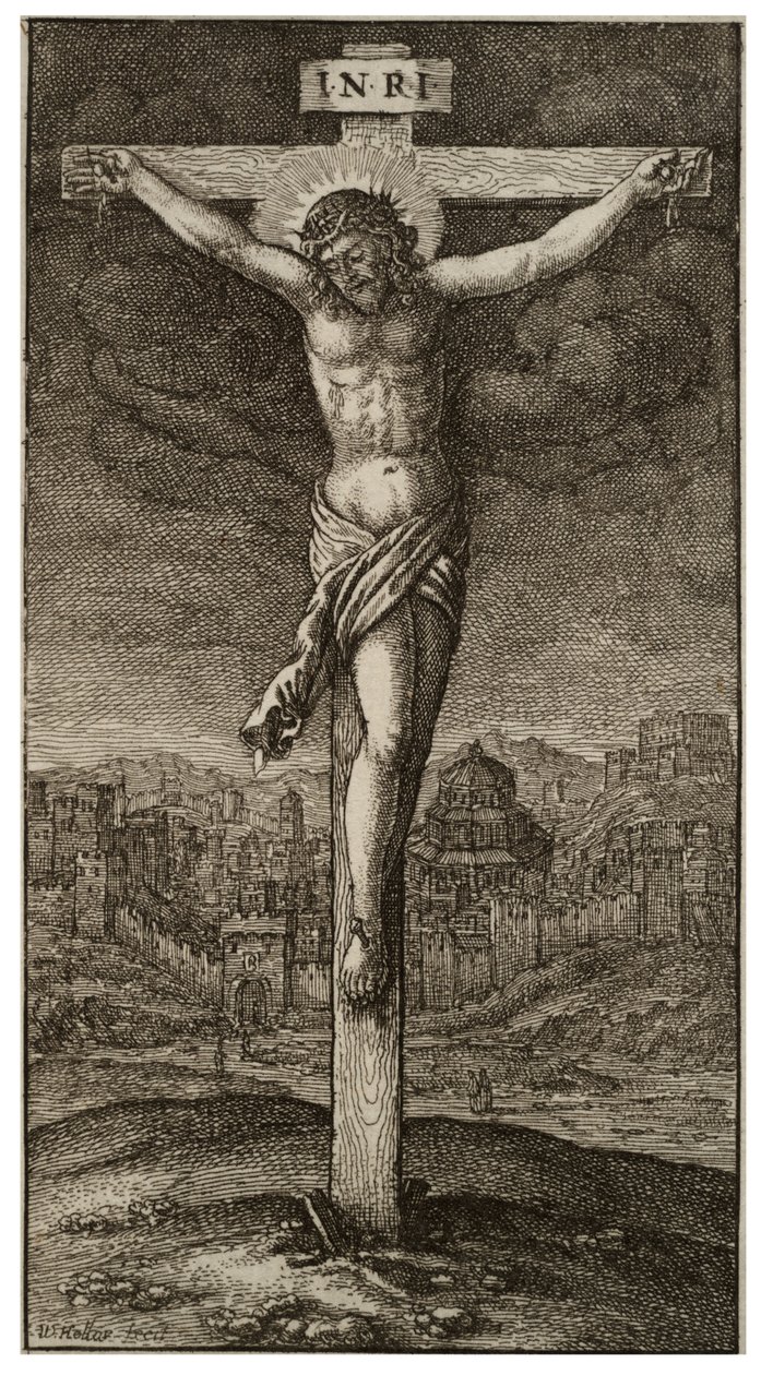 La crocifissione da Wenceslaus Hollar