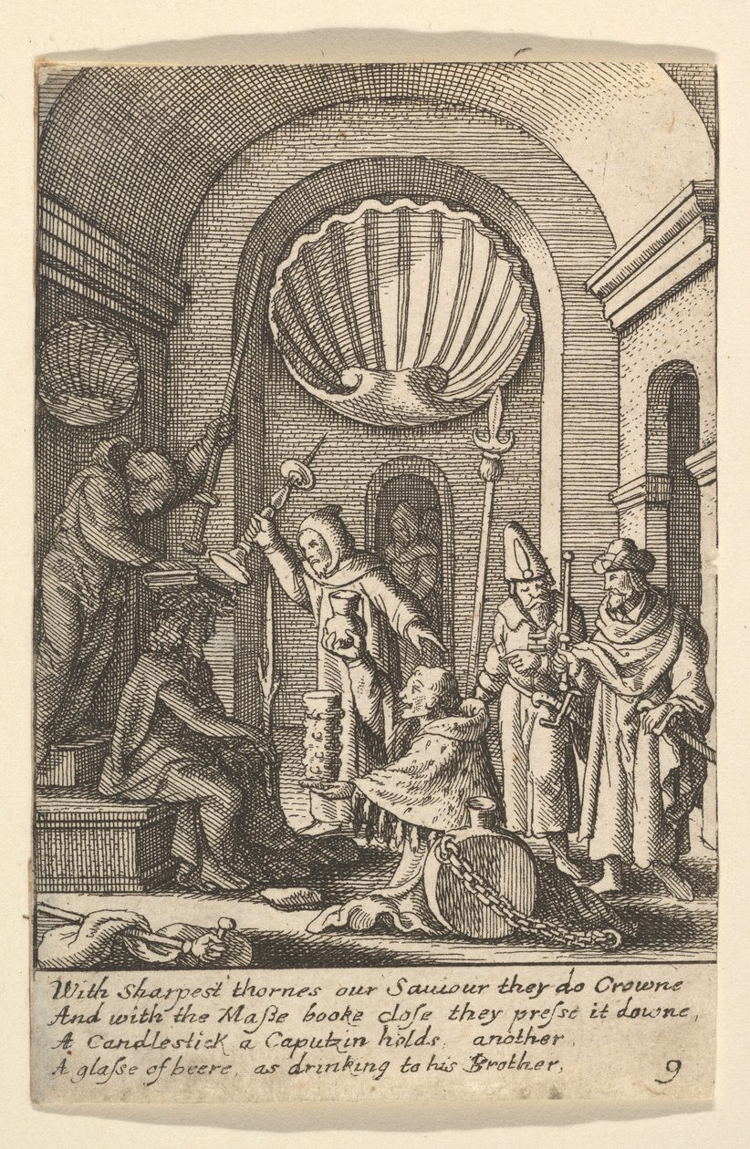 La derisione di Cristo, 1625-77 da Wenceslaus Hollar