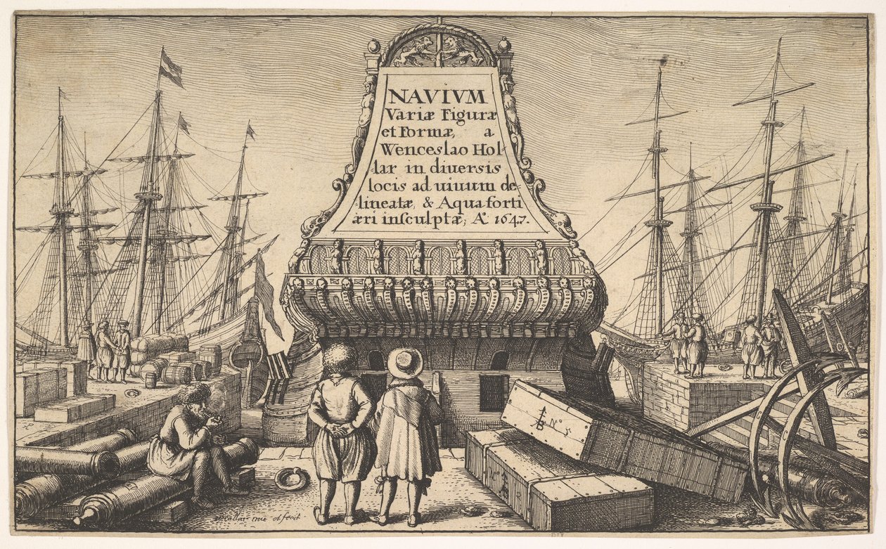 Pagina del titolo: Navi olandesi da Wenceslaus Hollar