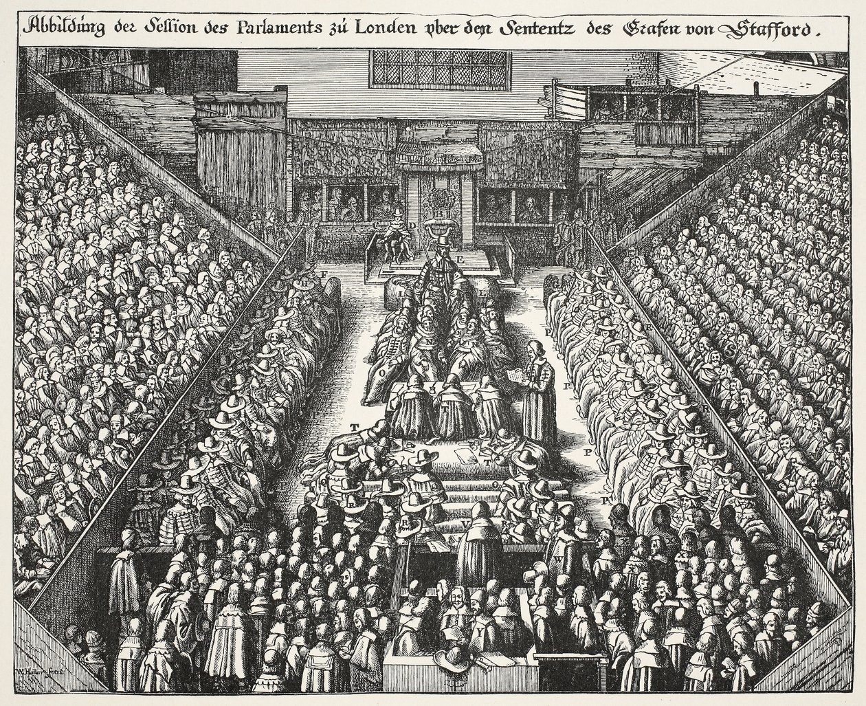 Processo di Strafford, 22 marzo 1641 da Wenceslaus Hollar