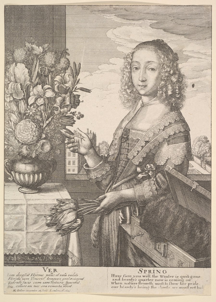 Ver - Primavera, tre quarti di lunghezza delle stagioni da Wenceslaus Hollar