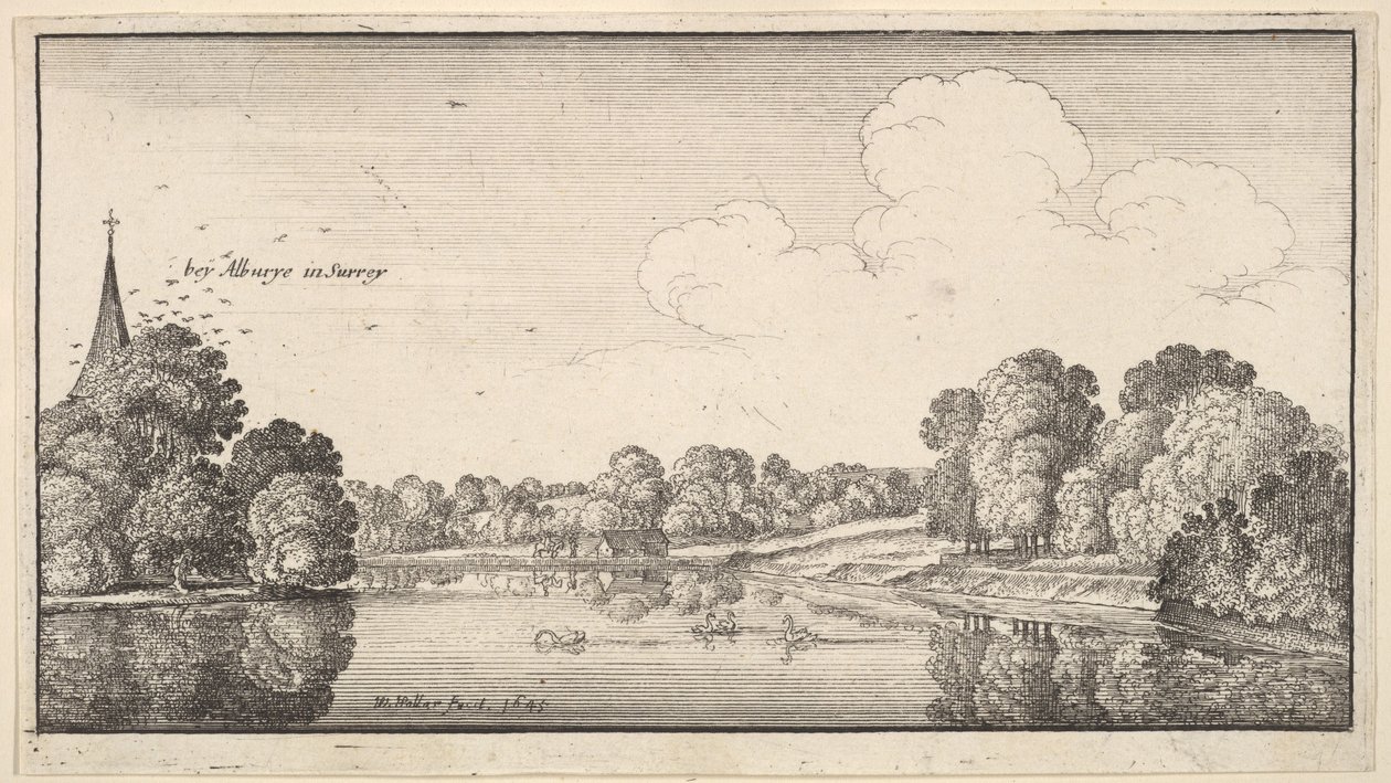 Vedi nei dintorni di Albury da Wenceslaus Hollar