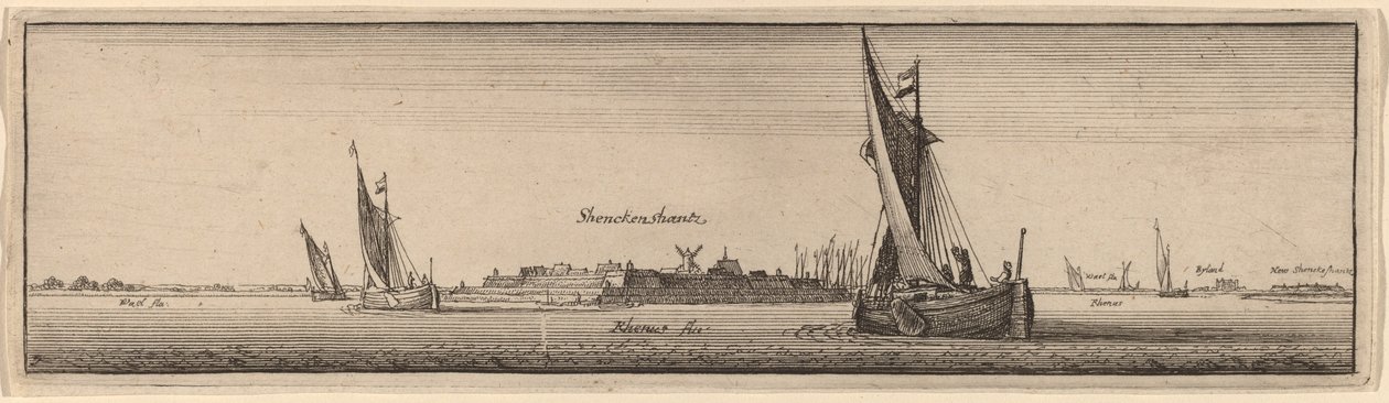 Vista di Shenckenschantz da Wenceslaus Hollar