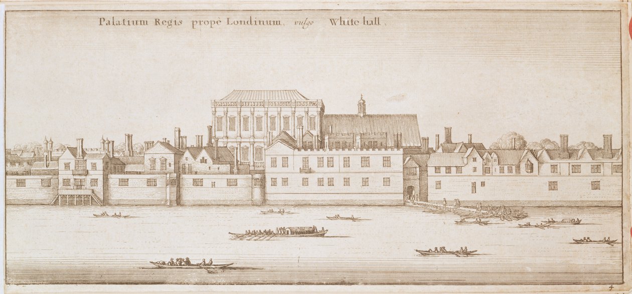 Veduta di Whitehall, 1645 da Wenceslaus Hollar