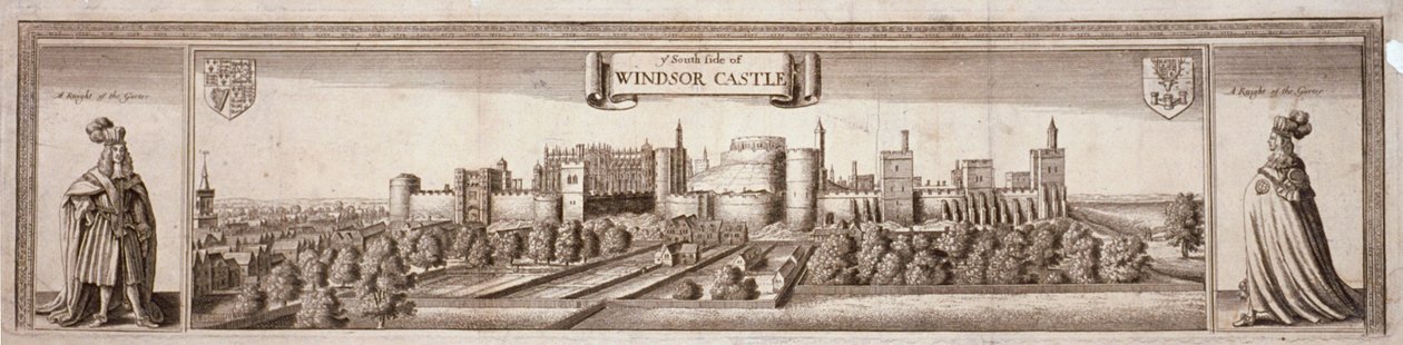 Vista del lato sud del Castello di Windsor, Berkshire, c. 1660 da Wenceslaus Hollar