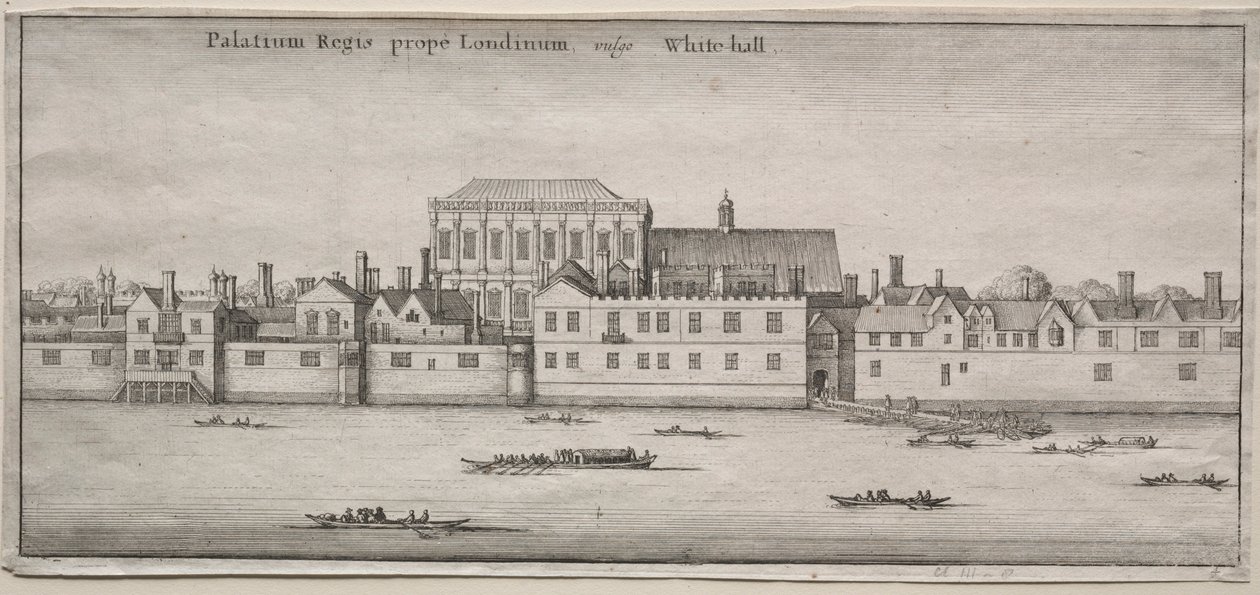 Vedute di Londra: Whitehall dal fiume da Wenceslaus Hollar