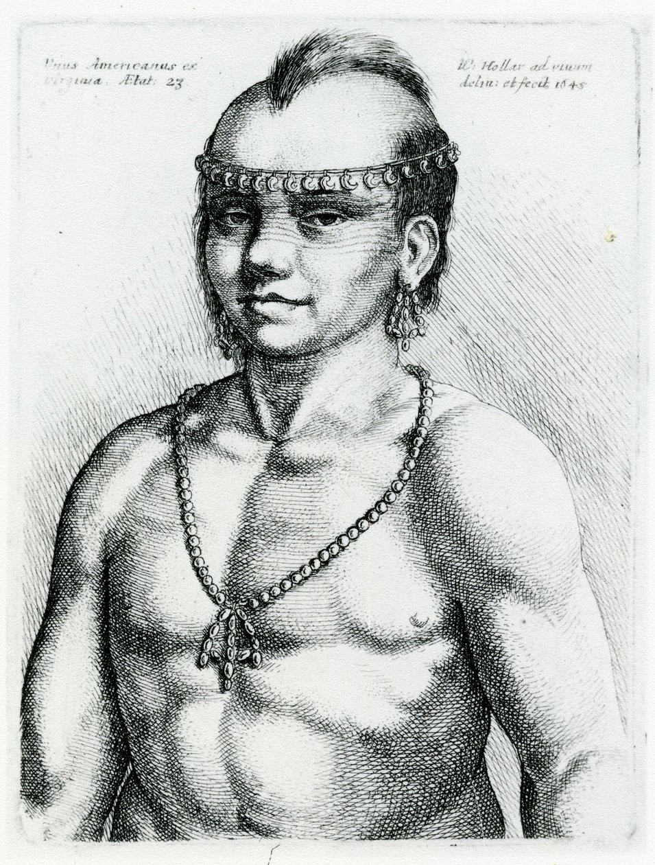 Indiano della Virginia, 1645 da Wenceslaus Hollar
