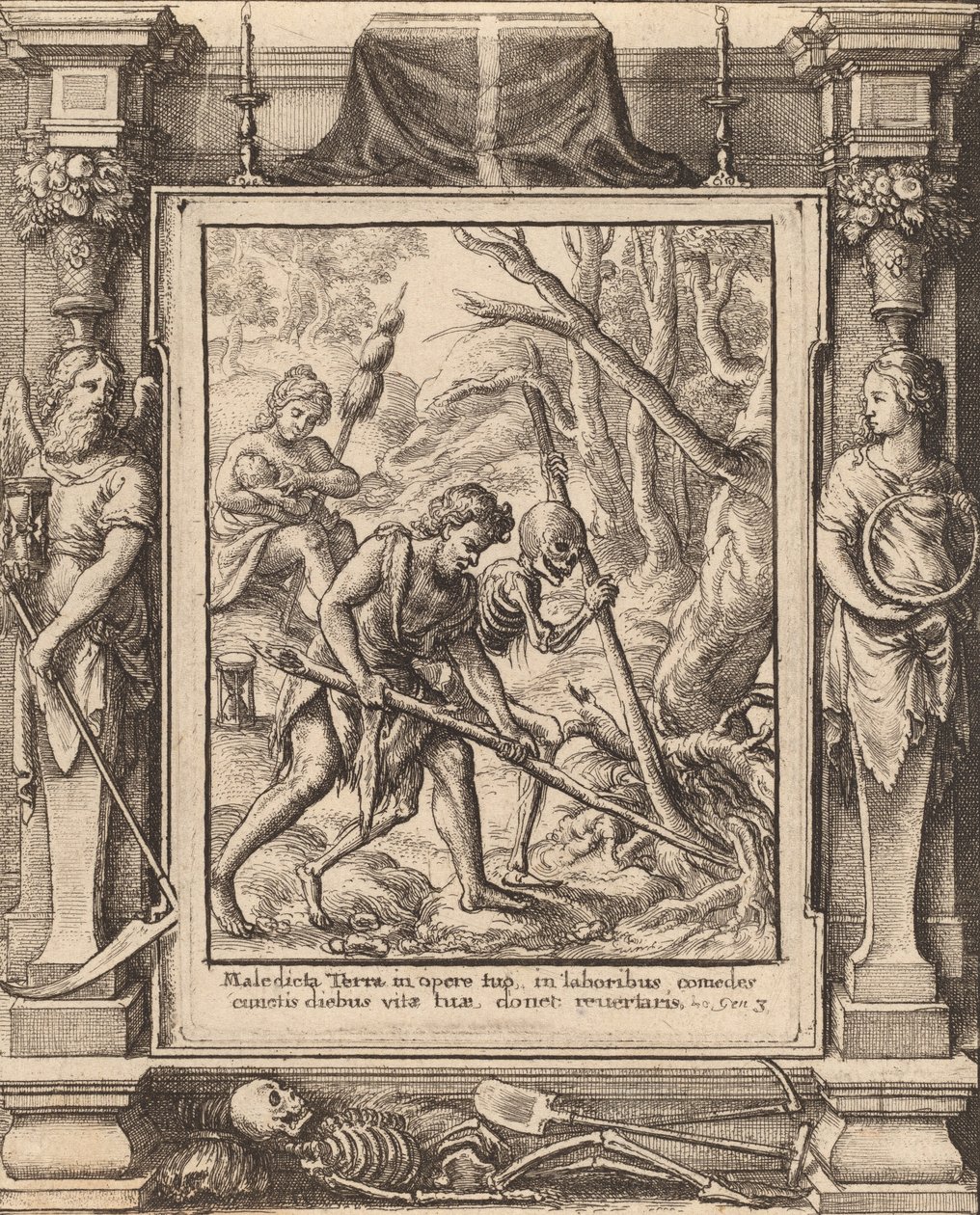 Quando Adamo Scavava, 1651 da Wenceslaus Hollar