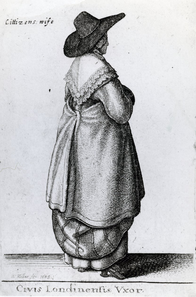Moglie di un cittadino di Londra, 1643 da Wenceslaus Hollar