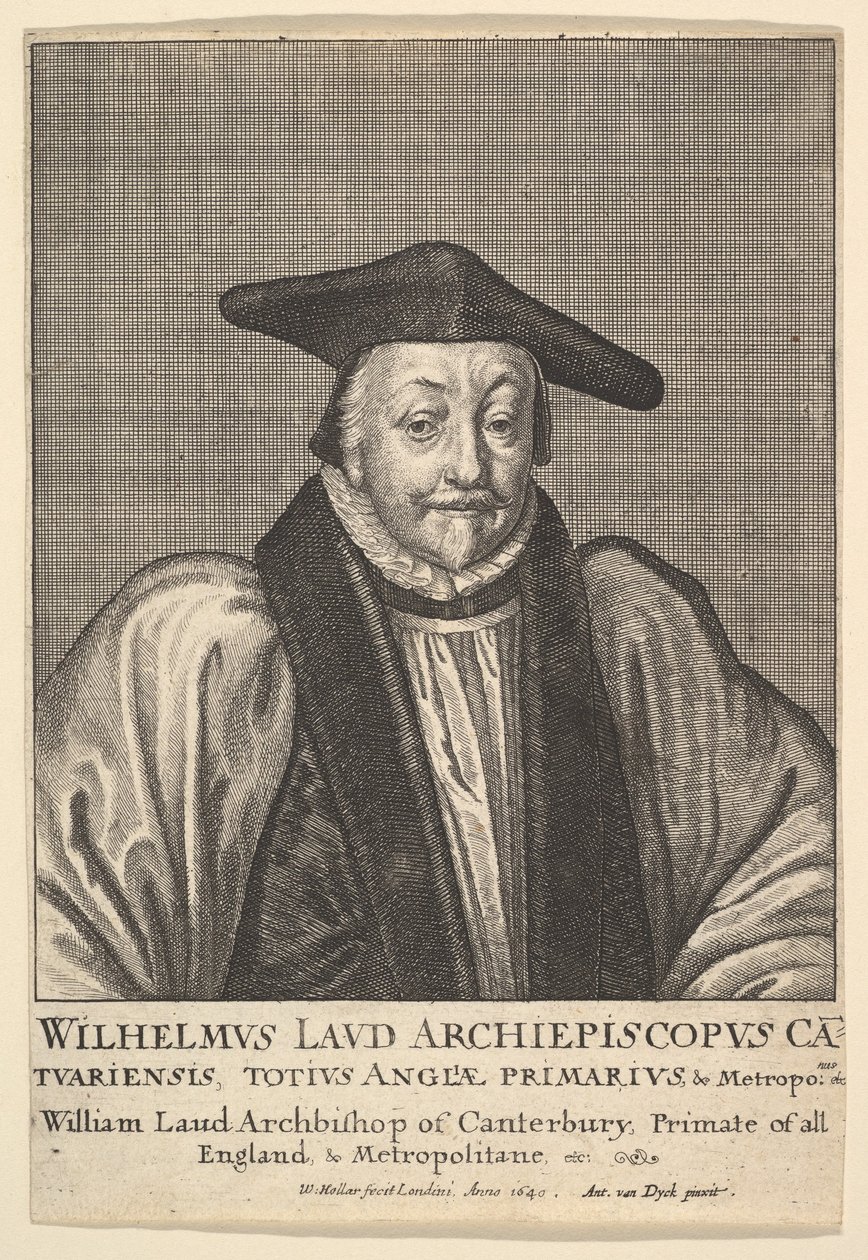 William Laud, Arcivescovo di Canterbury, 1641 da Wenceslaus Hollar