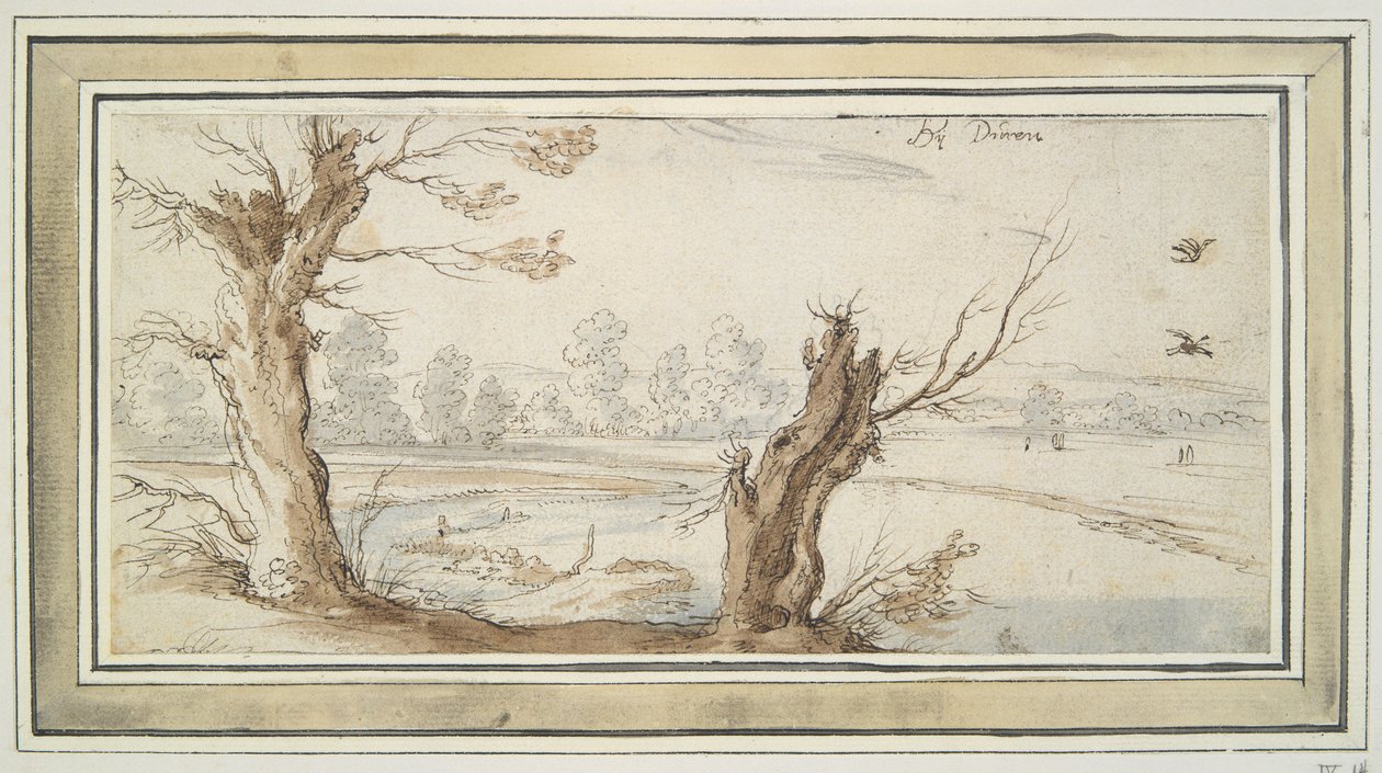 Salici sul fiume Rur da Wenceslaus Hollar
