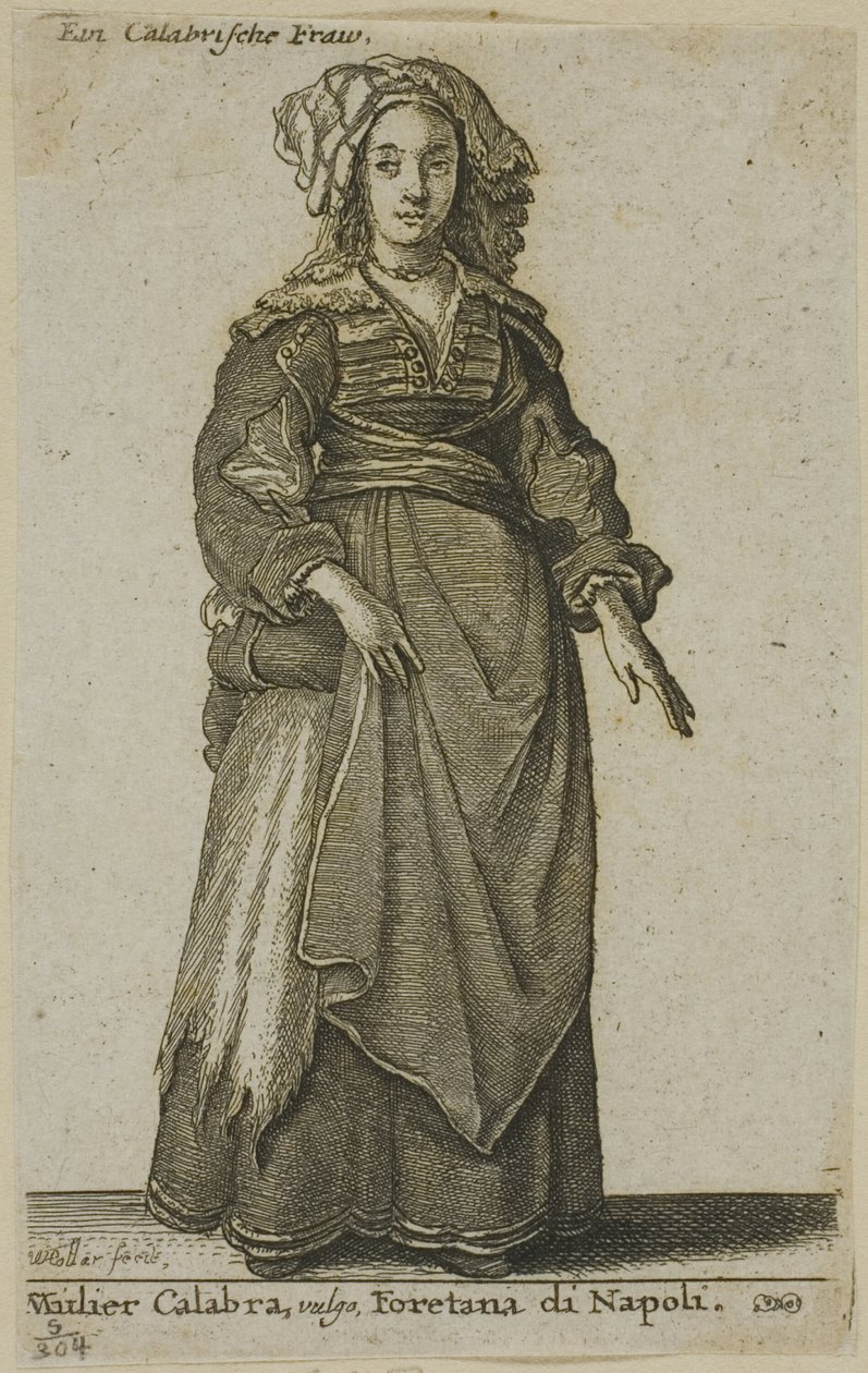 Donna di Calabria da Wenceslaus Hollar