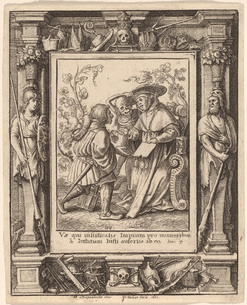 Cardinale da Wenceslaus Hollar after Hans Holbein the Younger after Abraham van Diepenbeeck