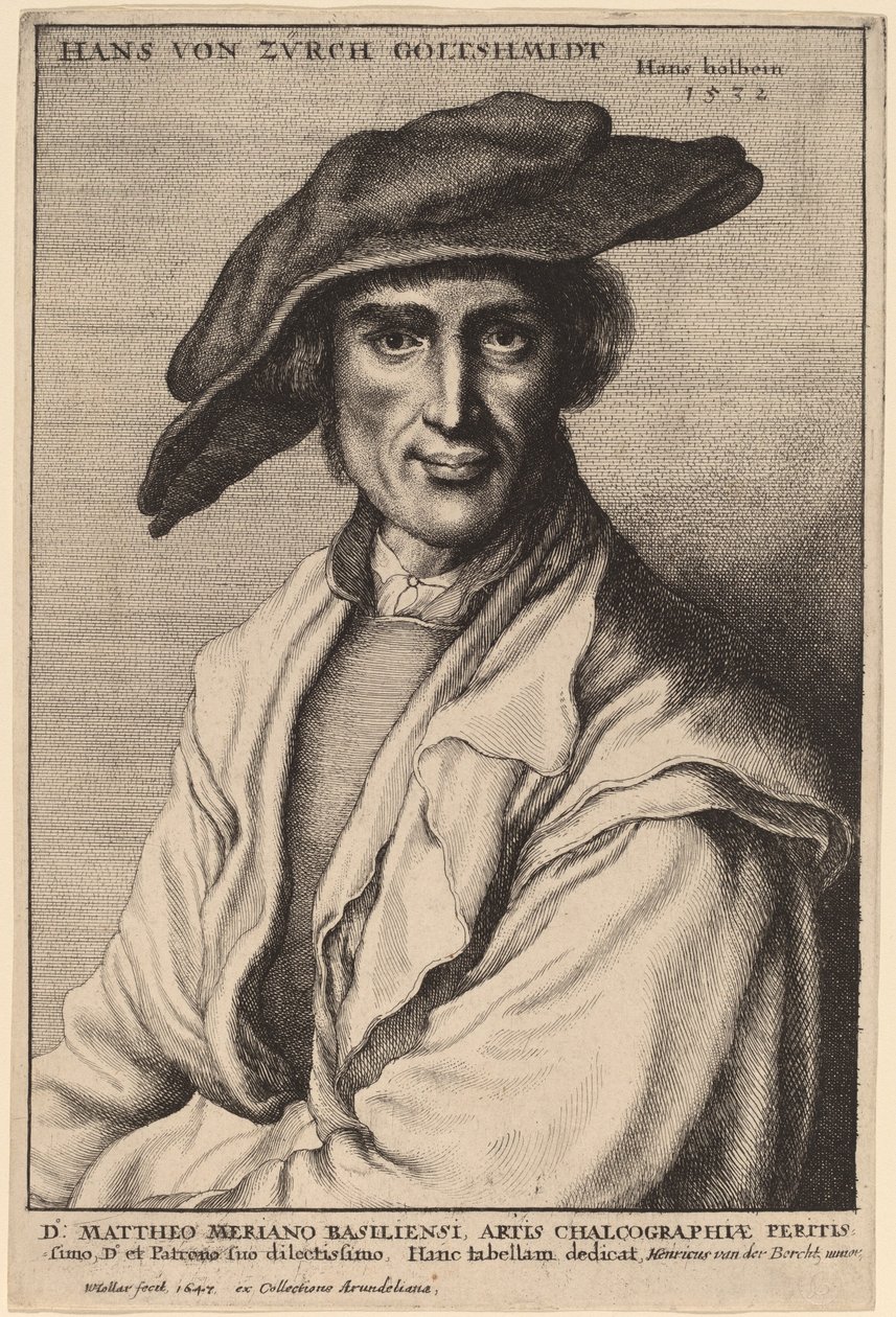 Hans von Zurch, orefice da Wenceslaus Hollar after Hans Holbein the Younger