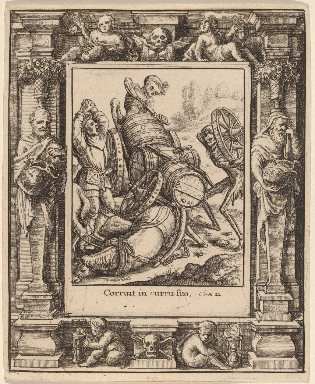 Carrettiere da Wenceslaus Hollar after Hans Holbein the Younger after Abraham van Diepenbeeck