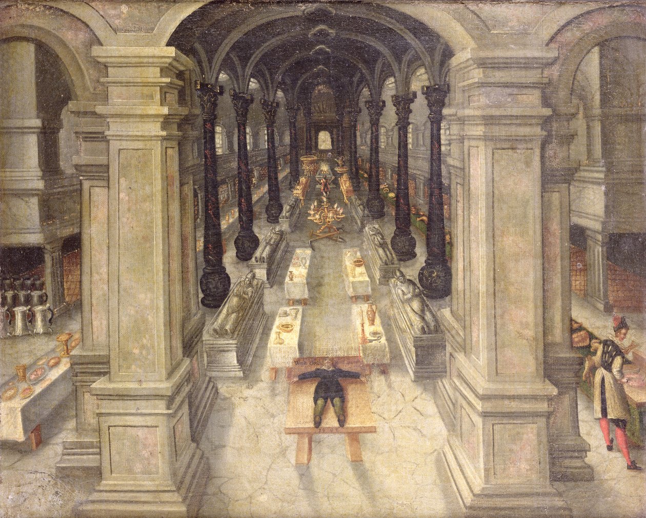 Un pasto funebre occulto in una chiesa da Wendel Dockler or Doechler