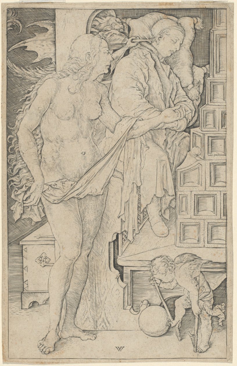 Il sogno del dottore da Wenzel von Olmutz, after Albrecht Dürer