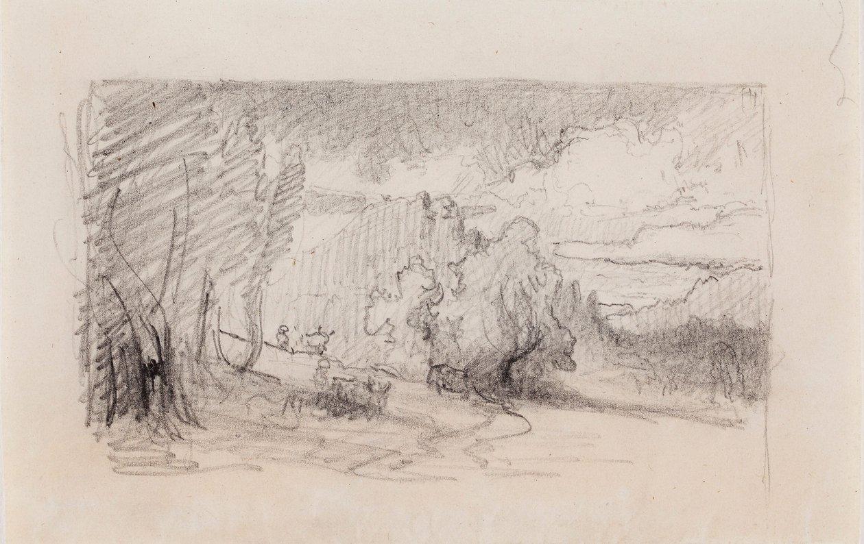 Paesaggio, schizzo compositivo da Werner Holmberg