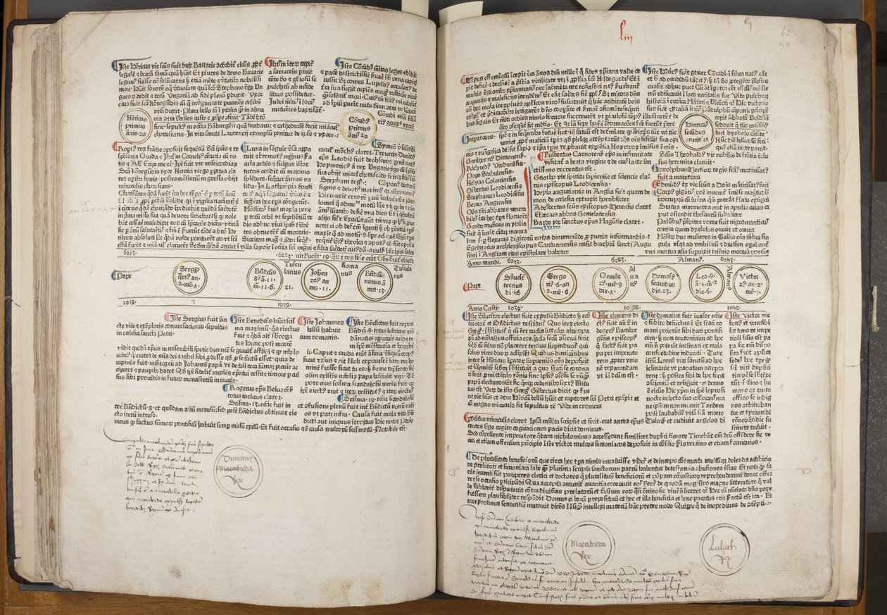 Fol 53 verso 54 recto, Fasciculus Temporum da Werner Rolevinck