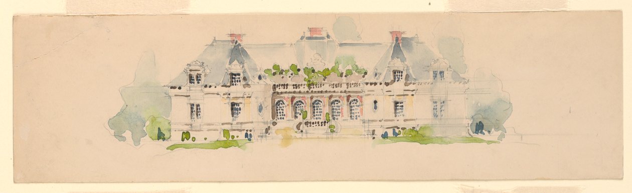 Elevazione di una villa da Whitney Warren Jr.