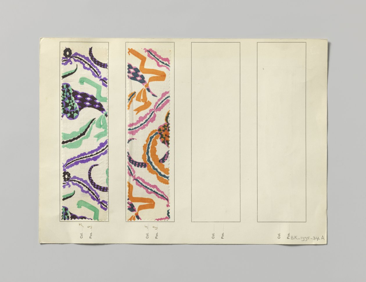 Campione di seta stampata, disegno Blumenhorn da Wiener Werkstätte