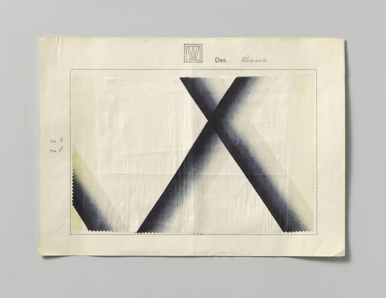 Seta stampata, disegno Diana da Wiener Werkstätte