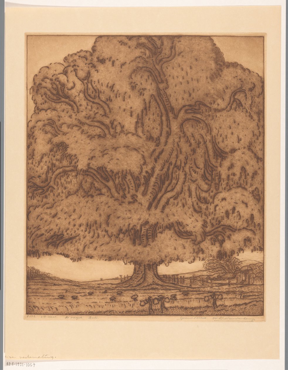 Il raccolto, Bali da Wijnand Otto Jan Nieuwenkamp (signed by artist)