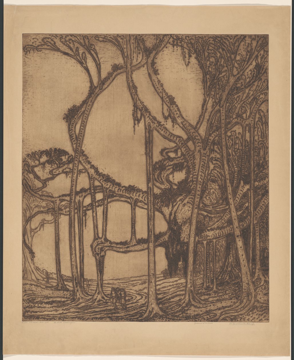 Il vecchio waringin da Wijnand Otto Jan Nieuwenkamp (signed by artist)