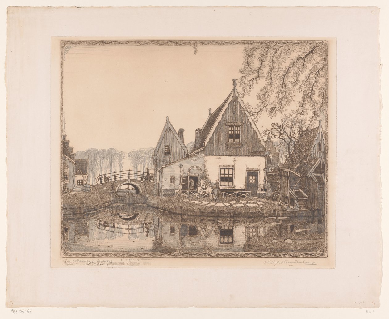Het aardige sluisje da Wijnand Otto Jan Nieuwenkamp (signed by artist)