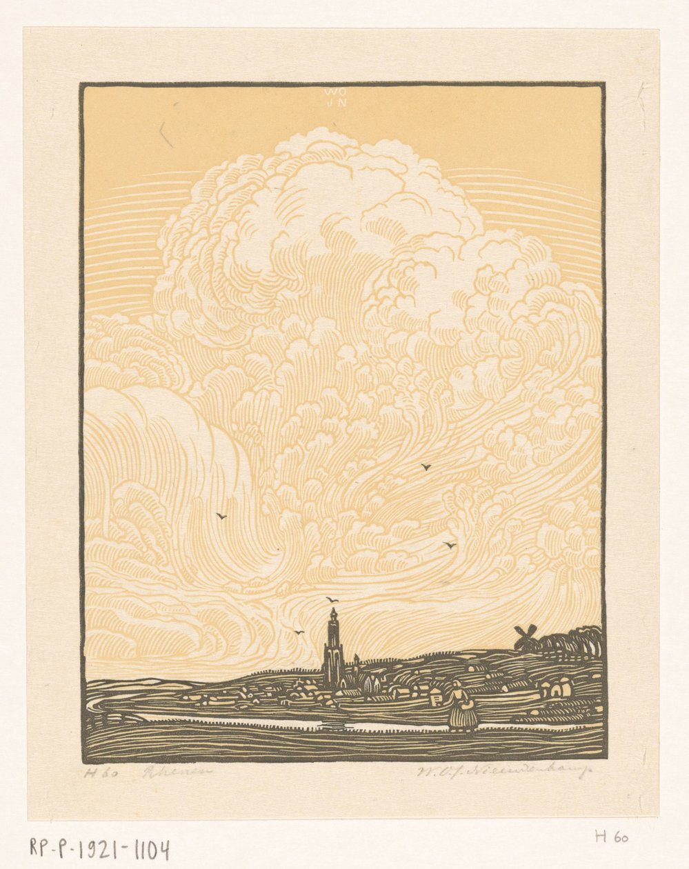 Rhenen da Wijnand Otto Jan Nieuwenkamp (signed by artist)