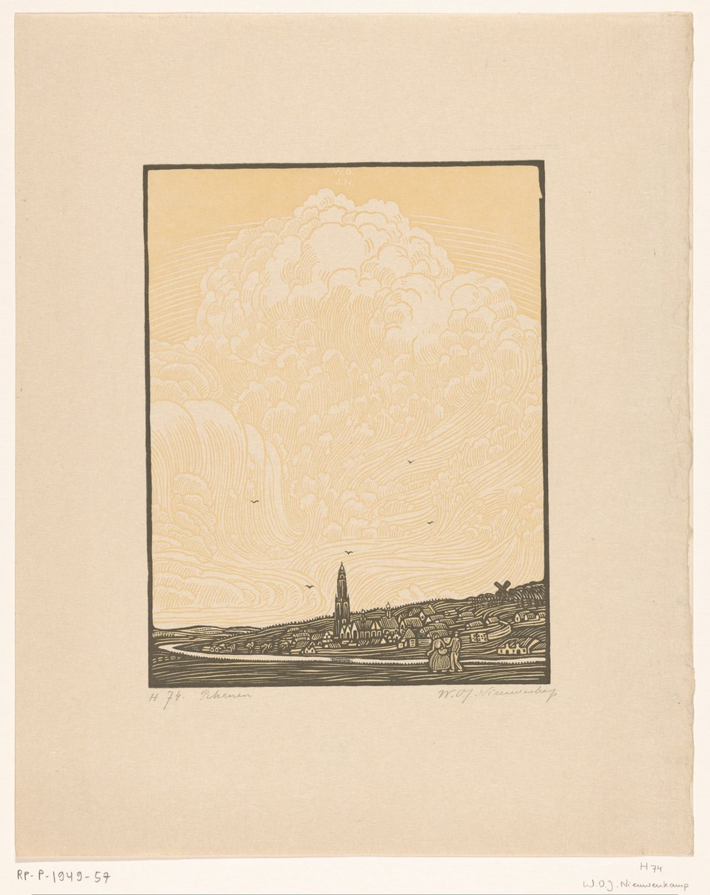 Rhenen da Wijnand Otto Jan Nieuwenkamp (signed by artist)