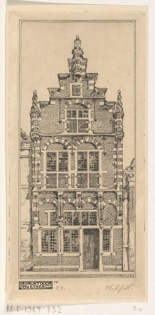 Facciata del Museo di Edam da Wijnand Otto Jan Nieuwenkamp (signed by artist)