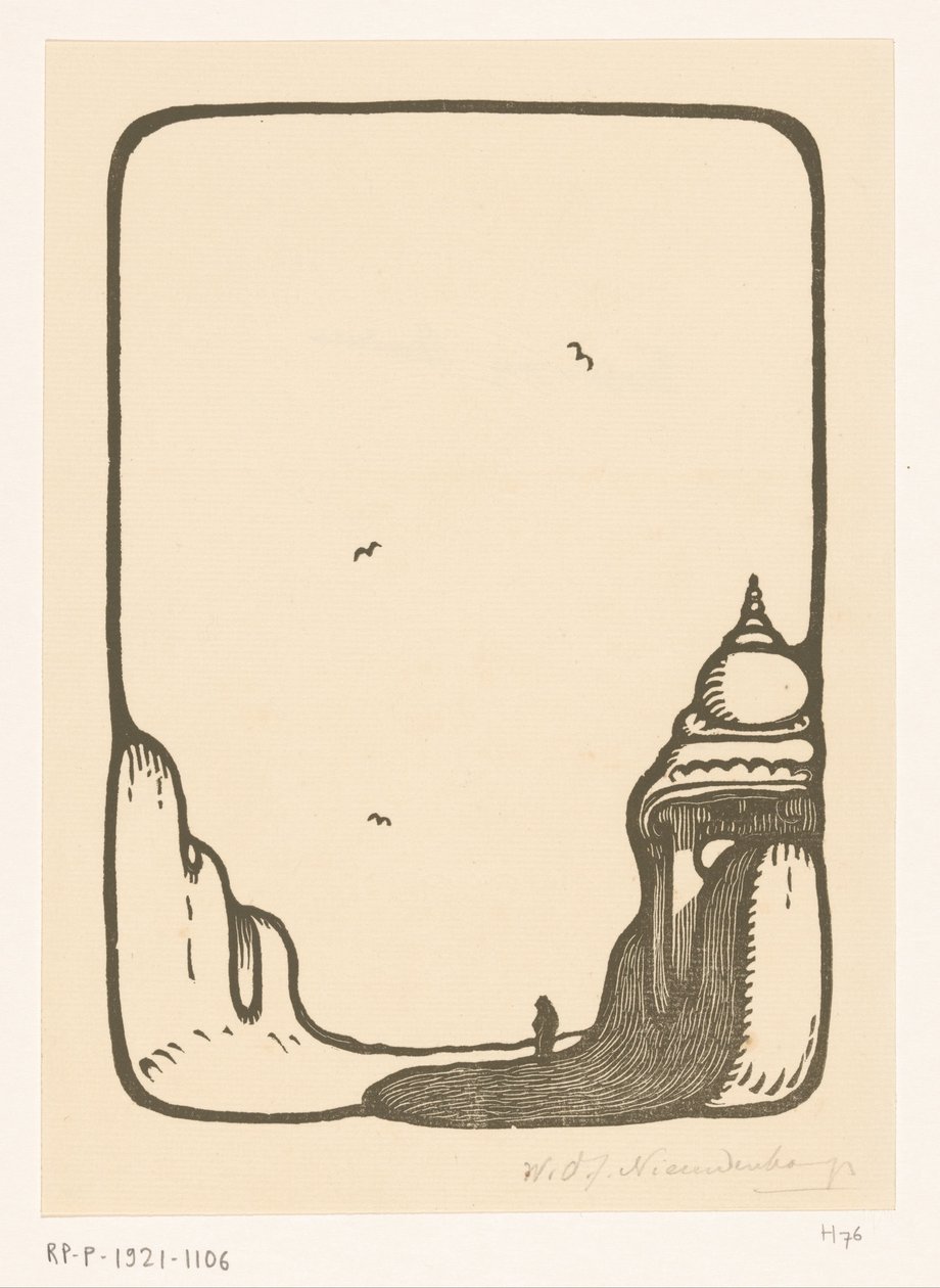Strada verso un portale del tempio a Madurai da Wijnand Otto Jan Nieuwenkamp (signed by artist)