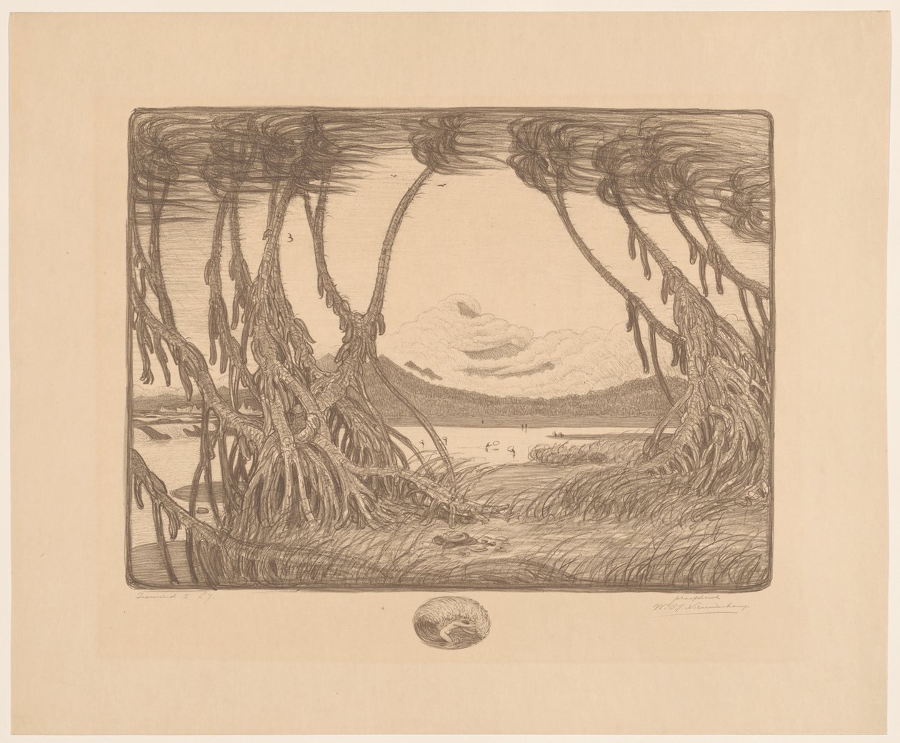Vento marino, costa sud di Giava da Wijnand Otto Jan Nieuwenkamp (signed by artist)