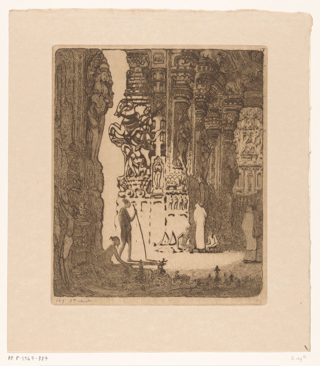 Colonne scolpite in un bazar a Madurai da Wijnand Otto Jan Nieuwenkamp