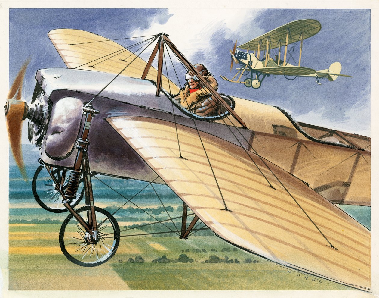 Monoplano Bleriot XI da Wilf (20th century) Hardy
