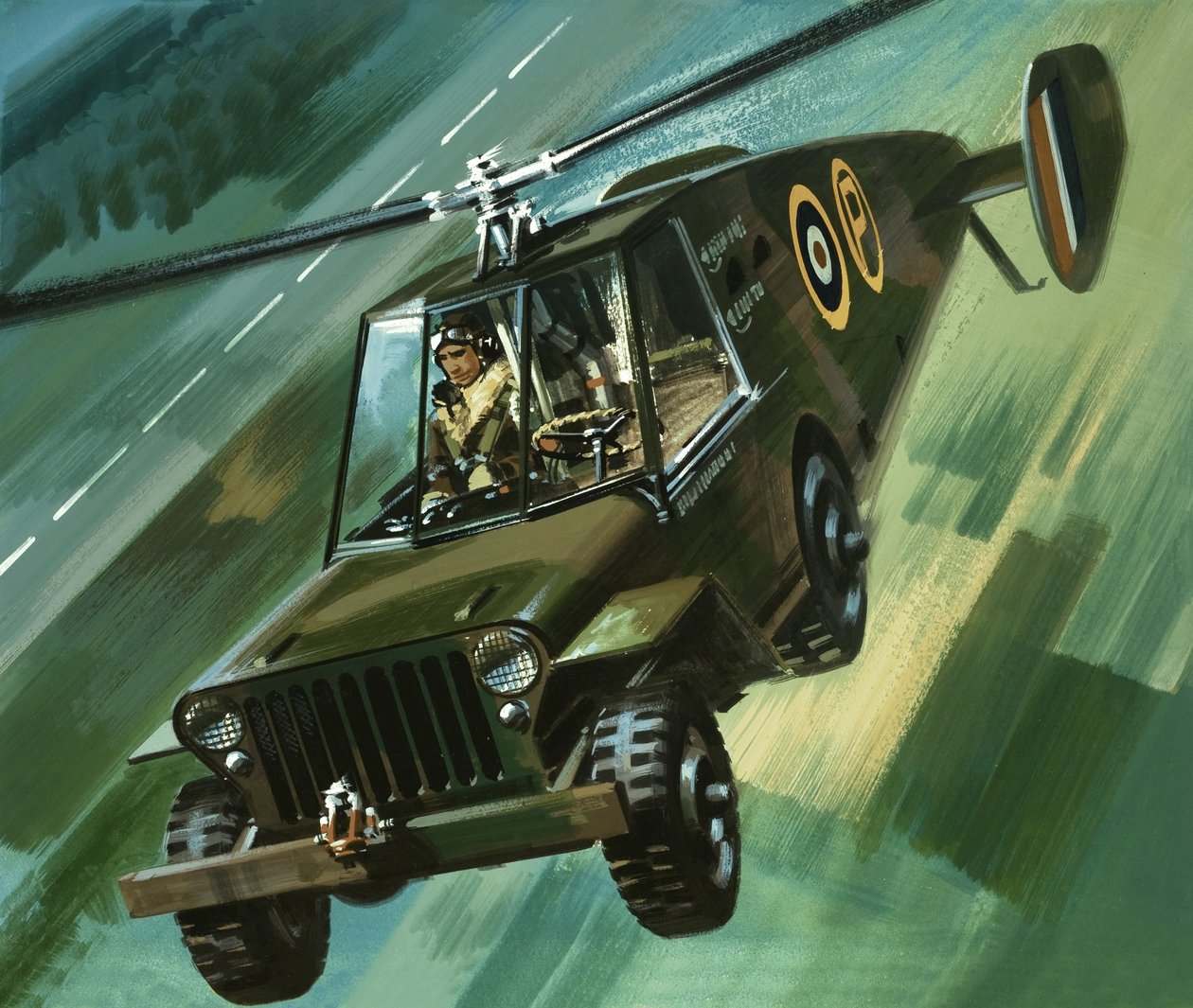 Nel blu: La jeep volante da Wilf (20th century) Hardy