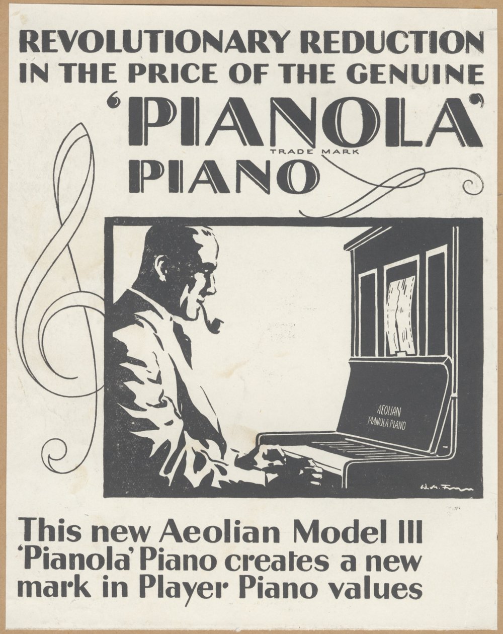 Pianole della Aeolian Company, anni 1920 da Wilfred Fryer